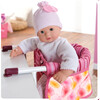 Doll Table Seat: Hook On - Pink Flowers - Doll Accessories - 3