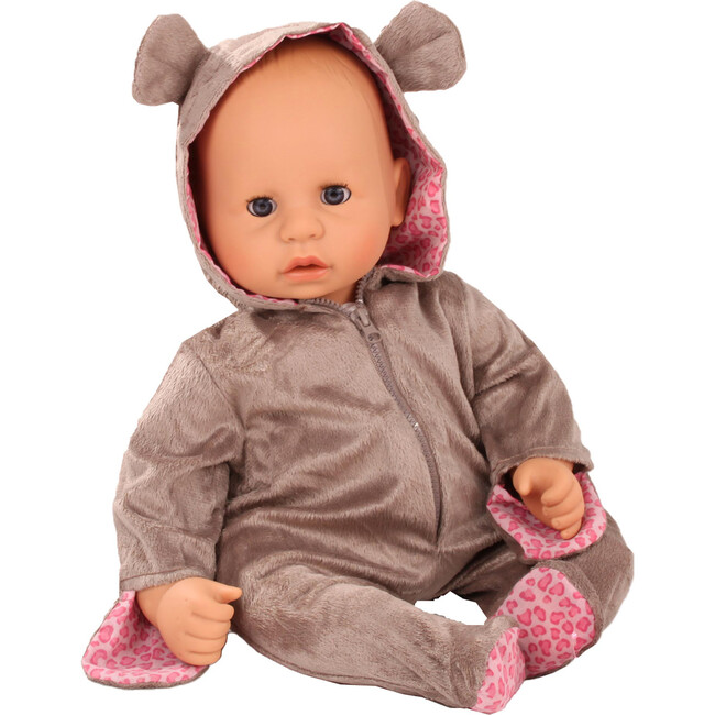 Doll Onesie: Pajama Sleeper - Teddy - Doll Accessories - 3