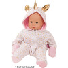Doll Onesie: Pajama Sleeper - Unicorn - Doll Accessories - 2