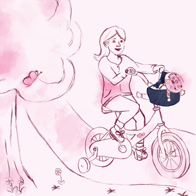 Doll Bike Seat - Blue Cloud - Doll Accessories - 3