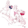 Doll Bike Seat - Blue Cloud - Doll Accessories - 5