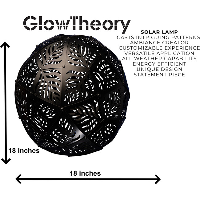 GlowTheory: 18" Solar - Palm - Black - Lighting - 3