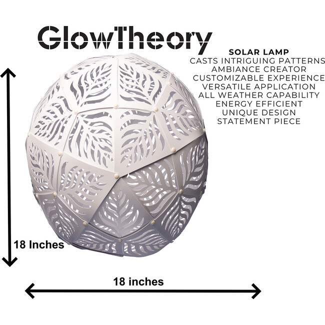 GlowTheory: 18" Solar - Palm - White - Lighting - 3