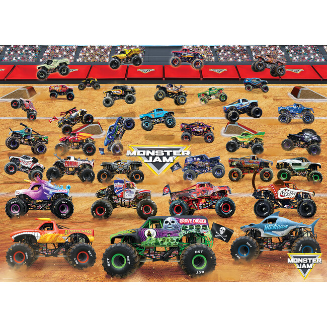 Monster Jam: Truck Lineup - 1000pc Puzzle - Puzzles - 2
