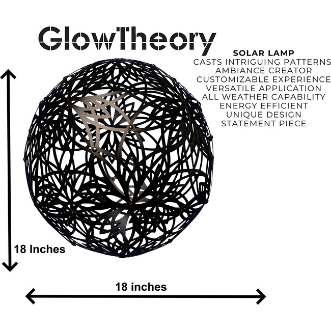 GlowTheory: 18" Solar - Lotus - Black - Lighting - 3