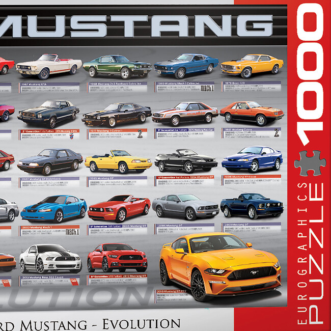 Evolution: Ford Mustang - 1000 pc Puzzle - Puzzles - 5