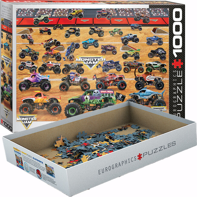 Monster Jam: Truck Lineup - 1000pc Puzzle - Puzzles - 6