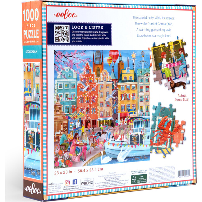 Piece&Love: Stockholm - 1000 pc Puzzle - Puzzles - 2
