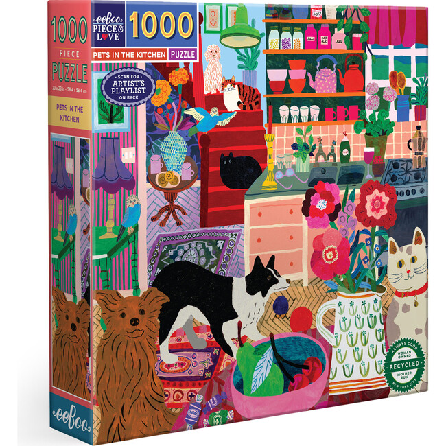 Piece&Love: Pets in the Kitchen - 1000 pc Puzzle