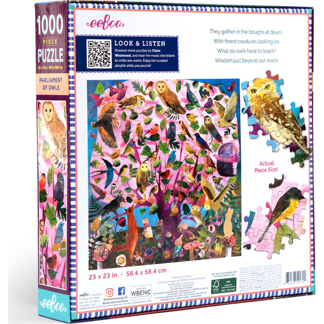 Piece&Love: Parliament of Owls - 1000 pc Puzzle - Puzzles - 2