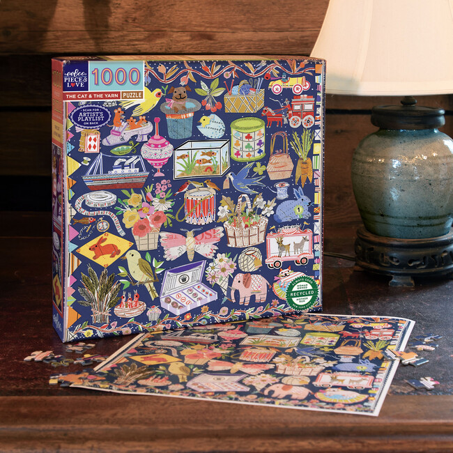 Piece&Love: The Cat & The Yarn - 1000 pc Puzzle - Puzzles - 4