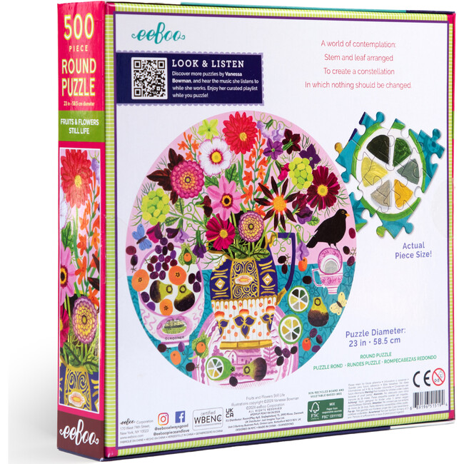 Piece&Love: Fruits & Flowers - 500 pc Puzzle - Puzzles - 3
