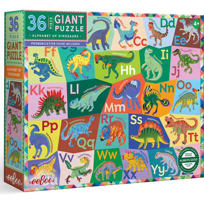 Giant Puzzle: Dinosaur Alphabet - 36 Piece