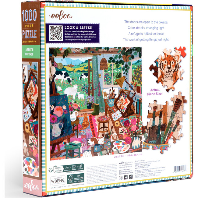 Piece&Love: Artist's Cottage - 1000 pc Puzzle - Puzzles - 2