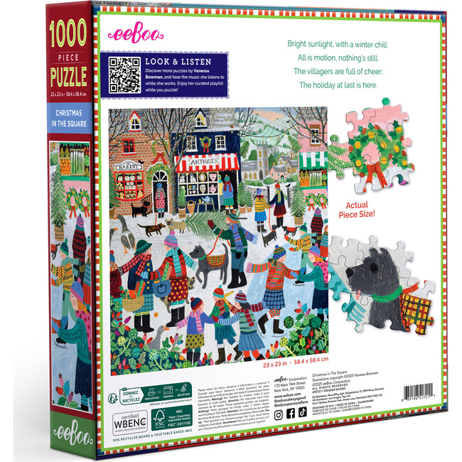Piece & Love: Christmas in the Square - 1000 pc Puzzle - Puzzles - 2