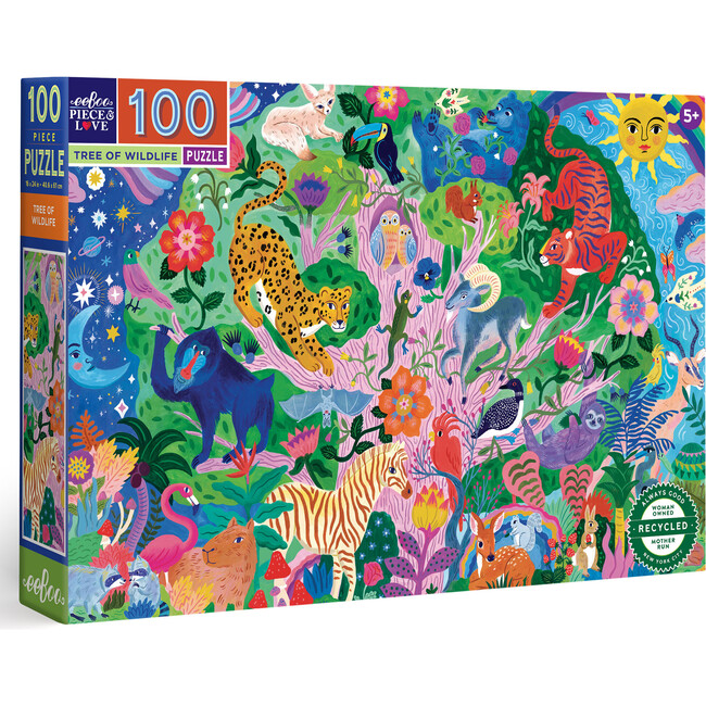 100 Piece Puzzle: Tree of Wildlife