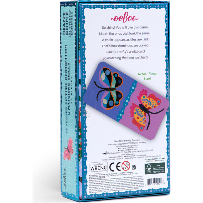 Giant Shiny Butterfly Dominoes - Games - 2
