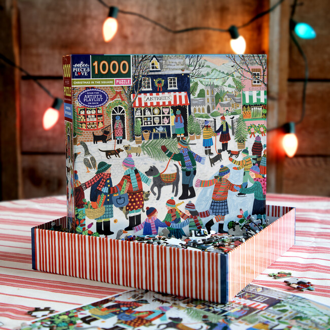 Piece & Love: Christmas in the Square - 1000 pc Puzzle - Puzzles - 4