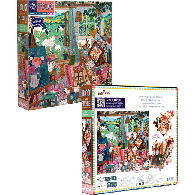 Piece&Love: Artist's Cottage - 1000 pc Puzzle - Puzzles - 6