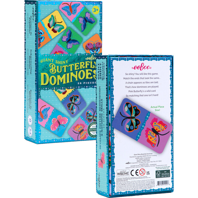 Giant Shiny Butterfly Dominoes - Games - 6