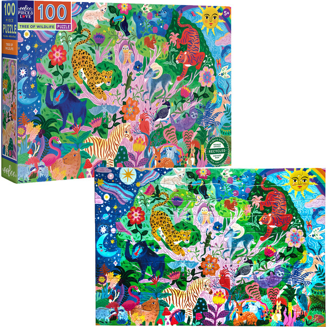 100 Piece Puzzle: Tree of Wildlife - Puzzles - 6