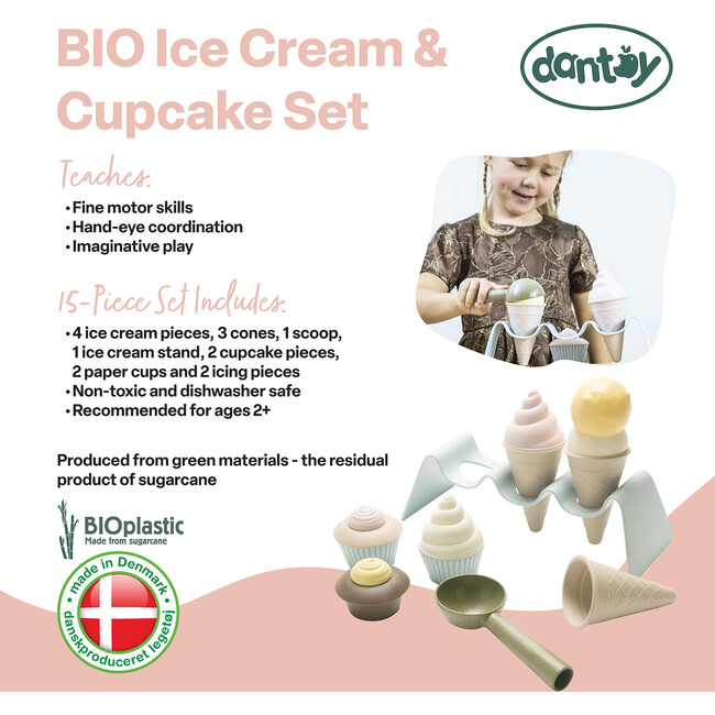 BIO Playset: Ice Cream & Cupcake - 15pcs - Play Food - 3