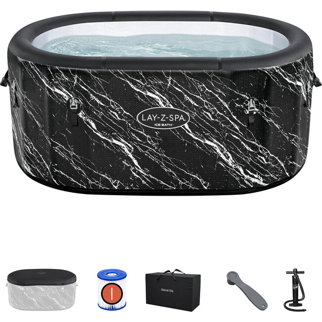 SaluSpa: Glacial Dip Cold Plunge Tub - Black Marble