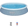 Fast Set: Pool Set - Blue Abstract 13"x 33" - Pool Toys - 1 - thumbnail