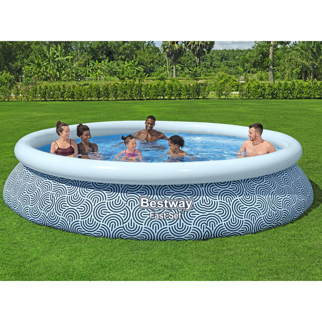 Fast Set: Pool Set - Blue Abstract 13"x 33" - Pool Toys - 2