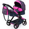 Bayer Design Dolls: Pram Xeo - Shapes Navy & Pink - Doll Accessories - 1 - thumbnail