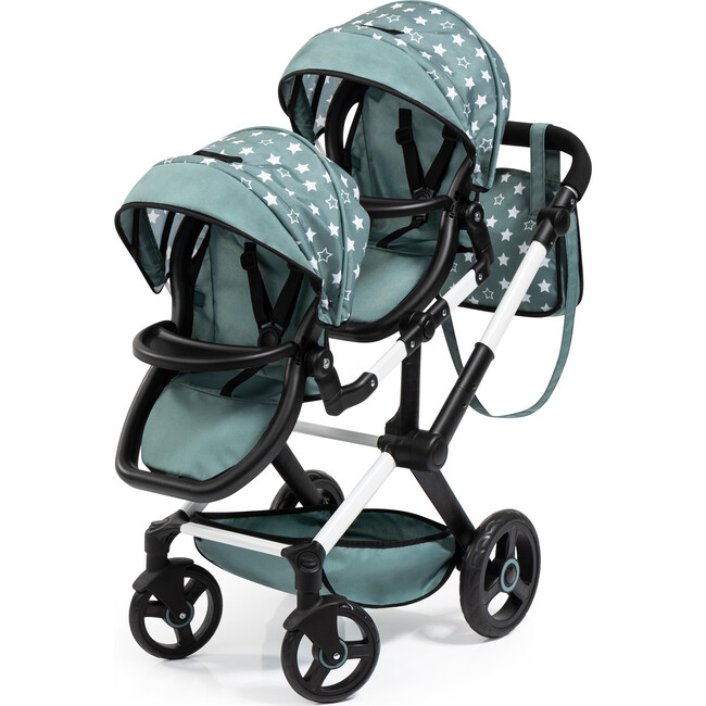 Bayer Design Dolls: Pram Xeo Twin - Green & White Stars