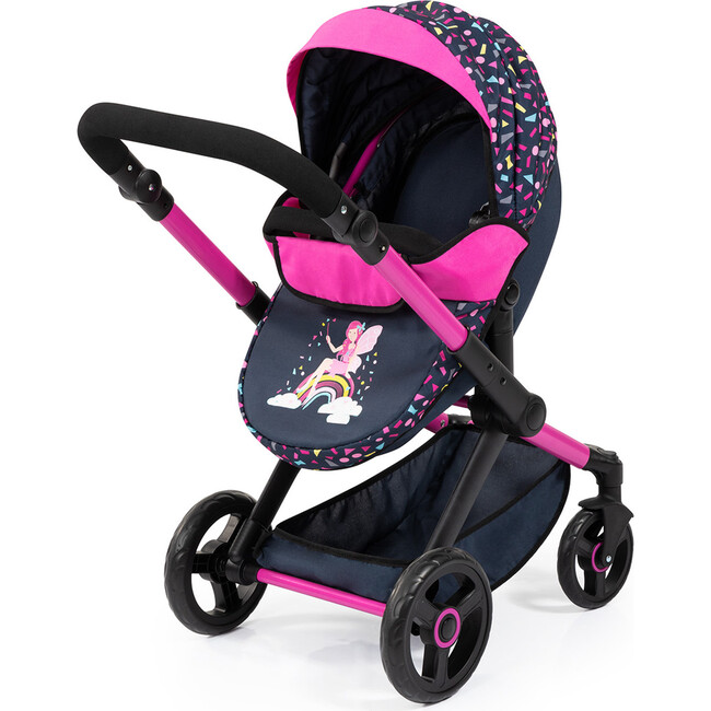 Bayer Design Dolls: Pram Xeo - Shapes Navy & Pink - Doll Accessories - 3