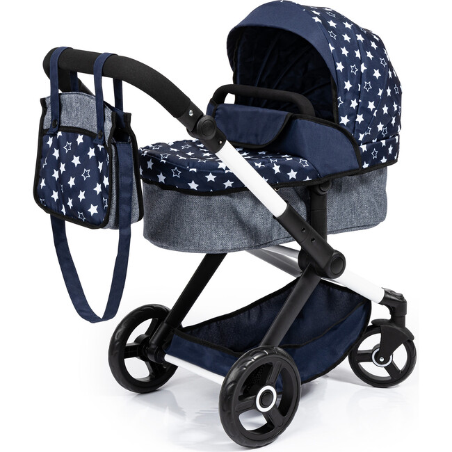 Bayer Design Dolls: Pram Xeo - Blue & White Stars