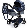 Bayer Design Dolls: Pram Xeo - Blue & White Stars - Doll Accessories - 1 - thumbnail