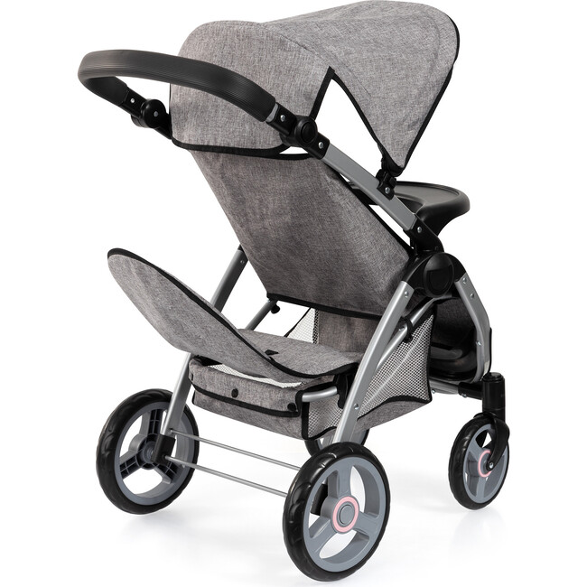 Bayer Design Dolls: Twin Star Stroller - Grey, Pink, Butterfly - Doll Accessories - 2
