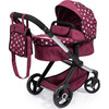 Bayer Design Dolls: Pram Xeo - Burgundy, White Stars, Unicorn - Doll Accessories - 1 - thumbnail