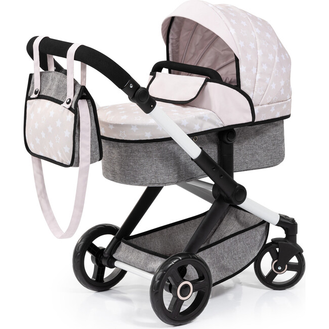 Bayer Design Dolls: Pram Xeo - Gray & White Stars