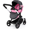 Bayer Design Dolls: Pram Xeo - Hearts Black & Pink - Doll Accessories - 3