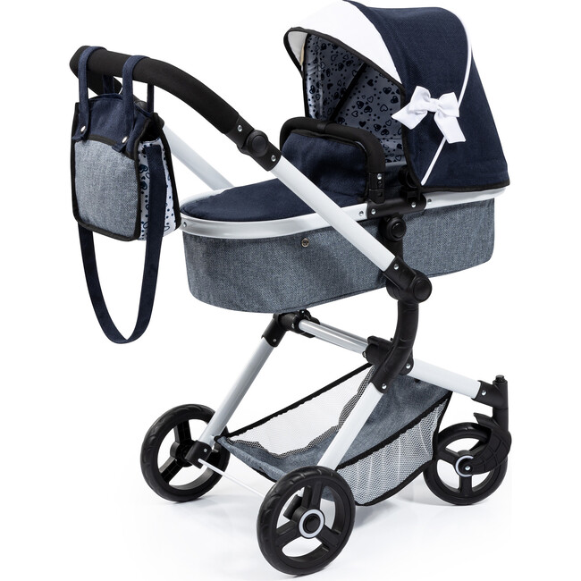 Bayer Design Dolls: Pram Neo Vario - Blue, Grey, White