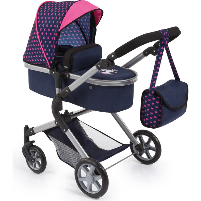 Bayer Design Dolls: Pram Neo City - Blue & Pink