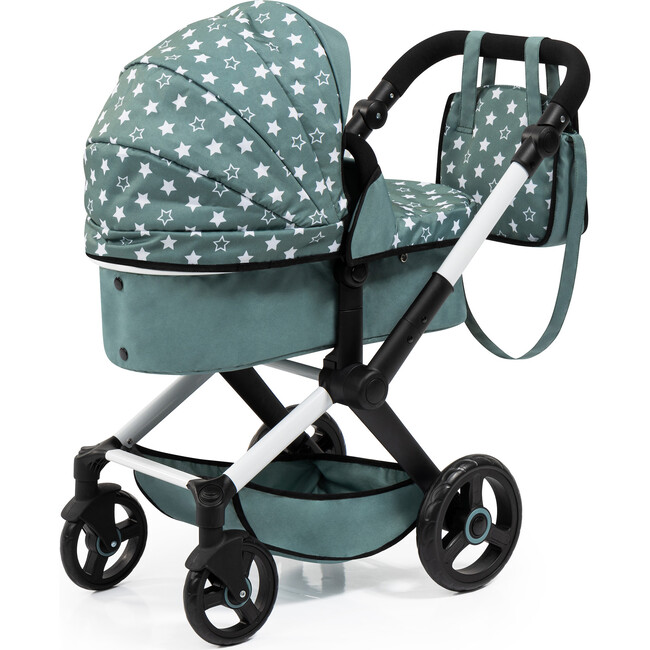 Bayer Design Dolls: Pram Xeo - Stars Green & White - Doll Accessories - 2
