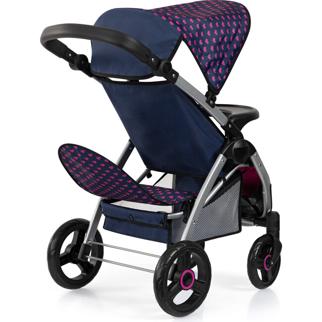 Bayer Design Dolls: Twin Star Stroller - Blue, Hot Pink, Unicorn - Doll Accessories - 2