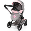 Bayer Design Dolls: Pram Xeo - Butterfly Grey & Pink - Doll Accessories - 3
