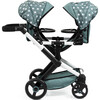 Bayer Design Dolls: Pram Xeo Twin - Green & White Stars - Doll Accessories - 3