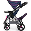 Bayer Design Dolls: Twin Star Stroller - Blue, Hot Pink, Unicorn - Doll Accessories - 3