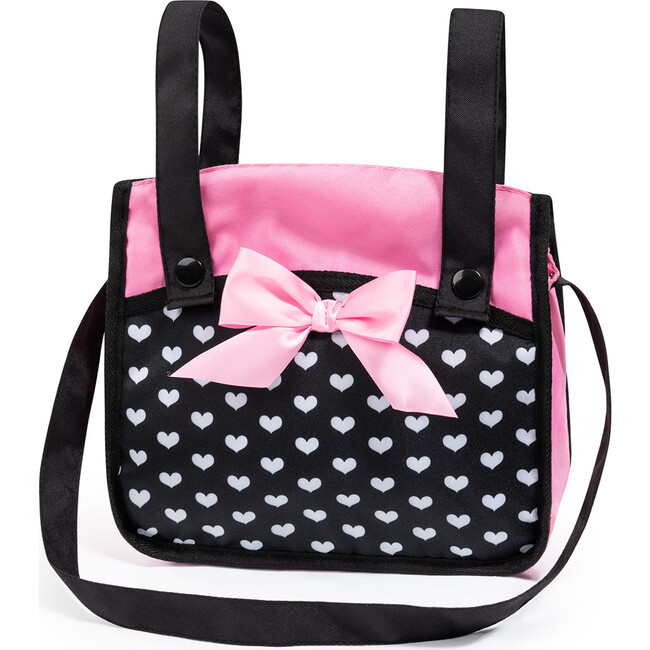 Bayer Design Dolls: Pram Xeo - Hearts Black & Pink - Doll Accessories - 5