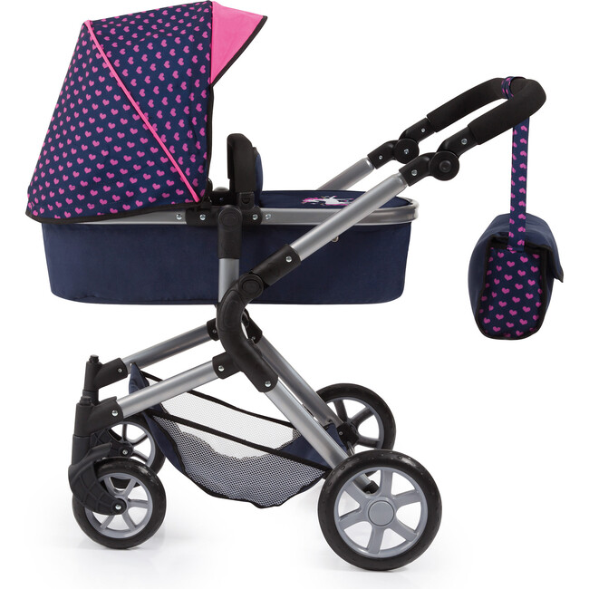 Bayer Design Dolls: Pram Neo City - Blue & Pink - Doll Accessories - 3