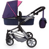 Bayer Design Dolls: Pram Neo City - Blue & Pink - Doll Accessories - 3