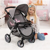 Bayer Design Dolls: Twin Star Stroller - Grey, Pink, Butterfly - Doll Accessories - 5