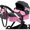 Bayer Design Dolls: Pram Xeo - Hearts Black & Pink - Doll Accessories - 7